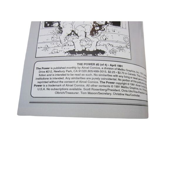 The Power #2 Aircel Comics 1986 Vintage Indie Sci-Fi Fantasy Comic Book - Picture 2 of 12